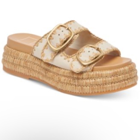 NEW Dolce Vita Wanika Platform Sandals In Sand Size 10 - Picture 1 of 9